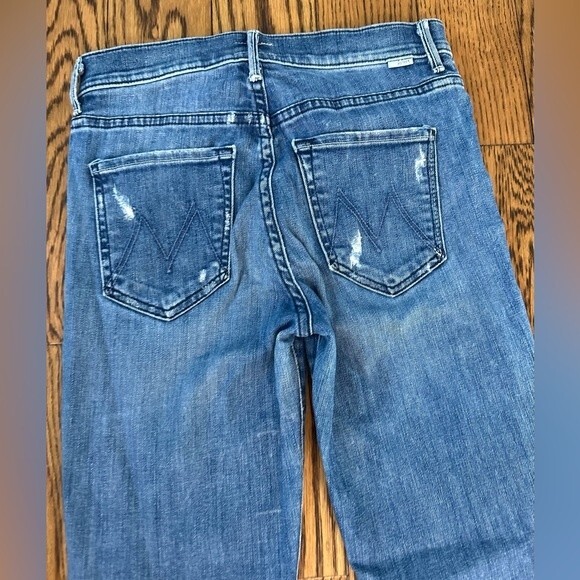 MOTHER The Stunner Fray Ankle Skinny Jeans in Graffiti Girl Lover size 26 - Picture 8 of 9